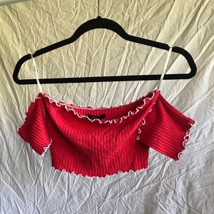 FOREVER21 off the shoulder crop top